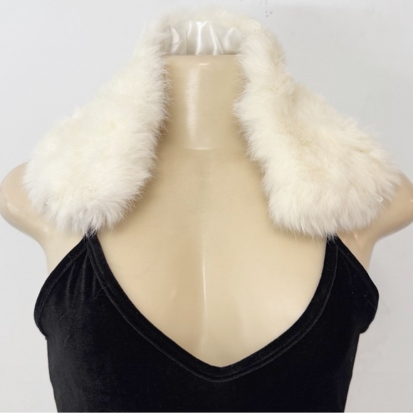Vintage Accessories - Vintage‎ Genuine Fox Fur Winter White Ivory Soft Dress Jacket Collar Wedding